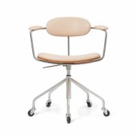 CARL HANSEN & SON（カール・ハンセン＆サン） / CH621 SWIVEL CHAIR（スウィベルチェア） / オーク材・オイル仕上げ・ステンレススチール脚 / Sif 90 / キャスター付きチェア