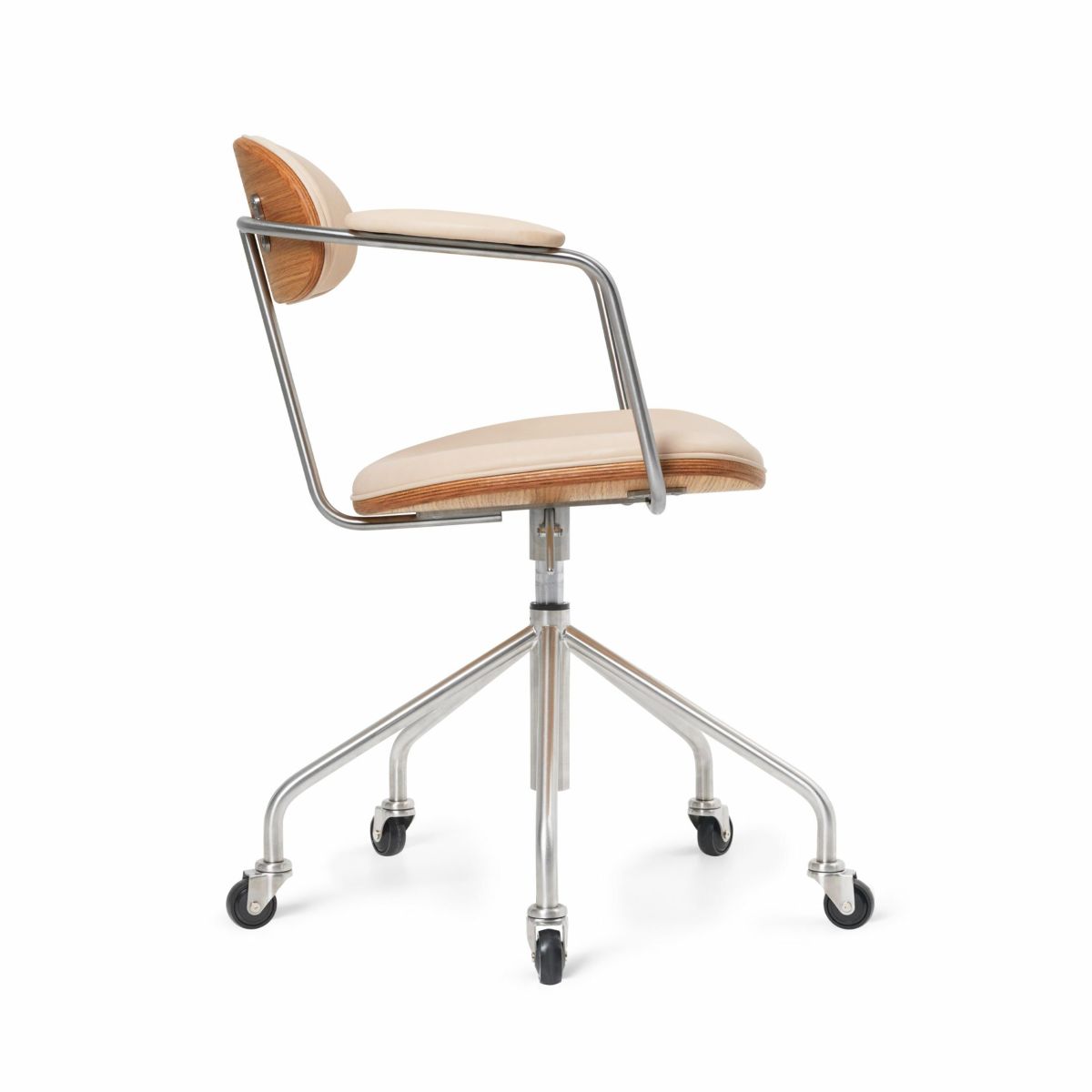 CARL HANSEN & SON（カール・ハンセン＆サン） / CH621 SWIVEL CHAIR（スウィベルチェア） / オーク材・オイル仕上げ・ステンレススチール脚 / Sif 90 / キャスター付きチェア