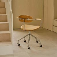 CARL HANSEN & SON（カール・ハンセン＆サン） / CH621 SWIVEL CHAIR（スウィベルチェア） / オーク材・オイル仕上げ・ステンレススチール脚 / Sif 90 / キャスター付きチェア