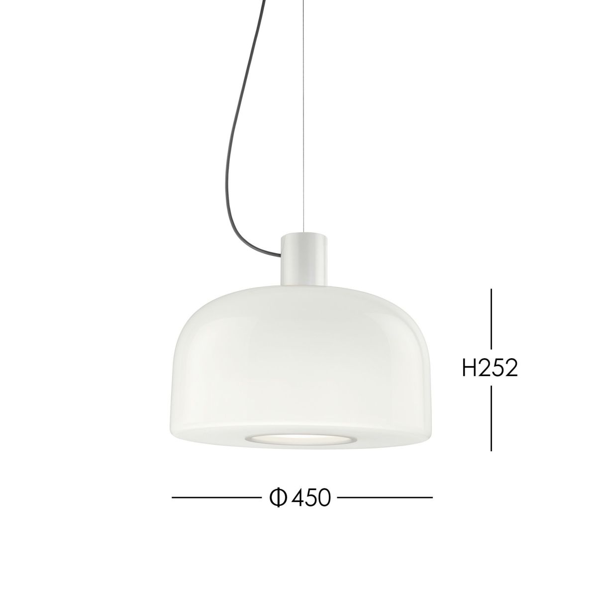 FLOS（フロス） / BELLHOP GLASS S2（ベルホップ ガラス） / 取付簡易仕様 / Φ450 / 全3色 / ペンダントライト