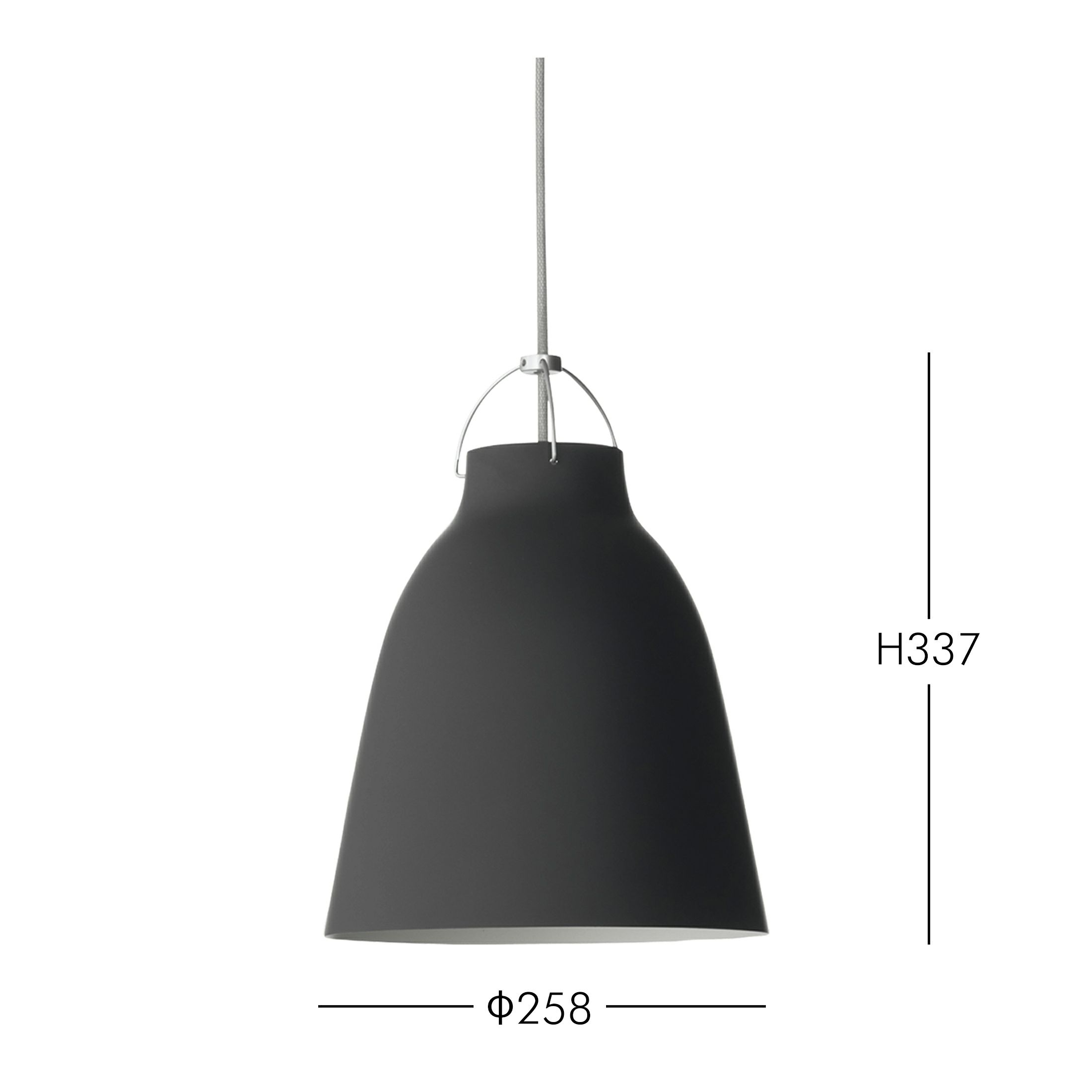 FRITZ HANSEN（フリッツ・ハンセン） / Caravaggio Matt（カラヴァッジオ マット） / ブラック / P2：φ258mm / ペンダントライト 