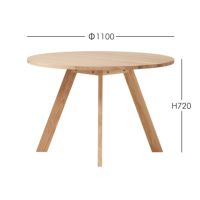 石巻工房 / YAGURA ROUND TABLE（ヤグララウンドテーブル） / Φ110cm / Maker Pack / 全4色 / ダイニングテーブル