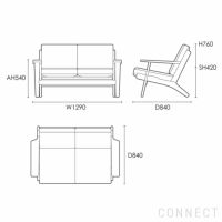CARL HANSEN & SON（カール・ハンセン＆サン） / CH292 ソファ / オーク材・オイル仕上げ / ZR ANTONI 813 / CH290 SERIES / 2人掛け