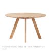 石巻工房 / YAGURA ROUND TABLE（ヤグララウンドテーブル） / Φ120cm / Maker Pack / 全4色 / ダイニングテーブル
